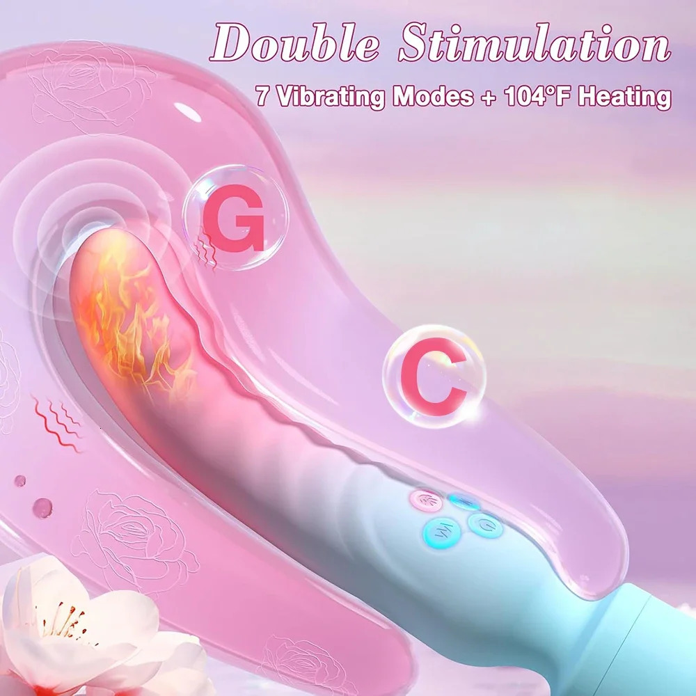Heating Dildo Vibrator for Women Powerful AV Magic Wand Silicone Female Clitoris Stimulator Vagina Massager Adult Sex Toys 18 250515