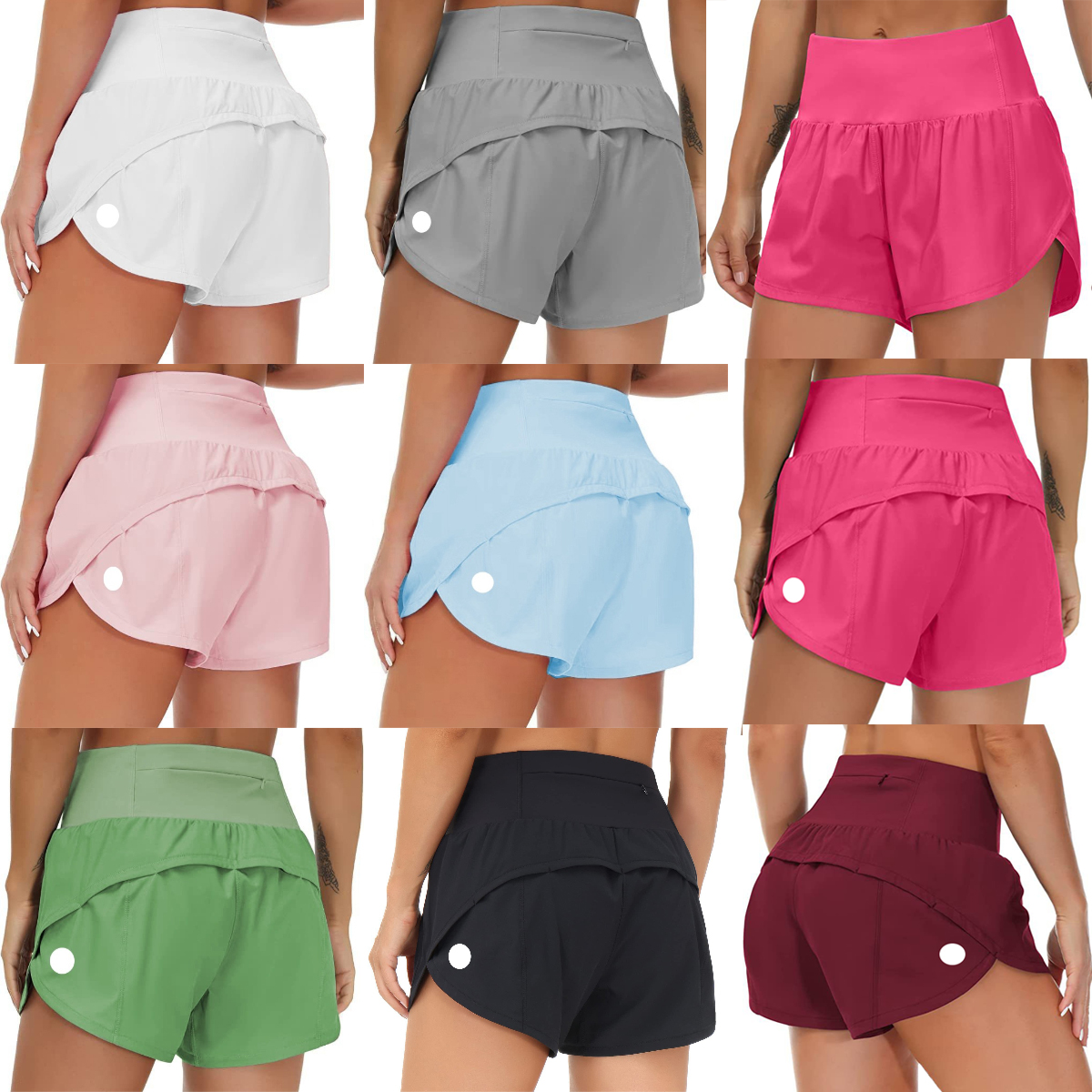 track High Rise Lined 3 inch yoga Workout hot Shorts Speed up Short Women's High Waisted Running Quick Dry Athletic jump close skin have ed Loose Pilates Jogging pants