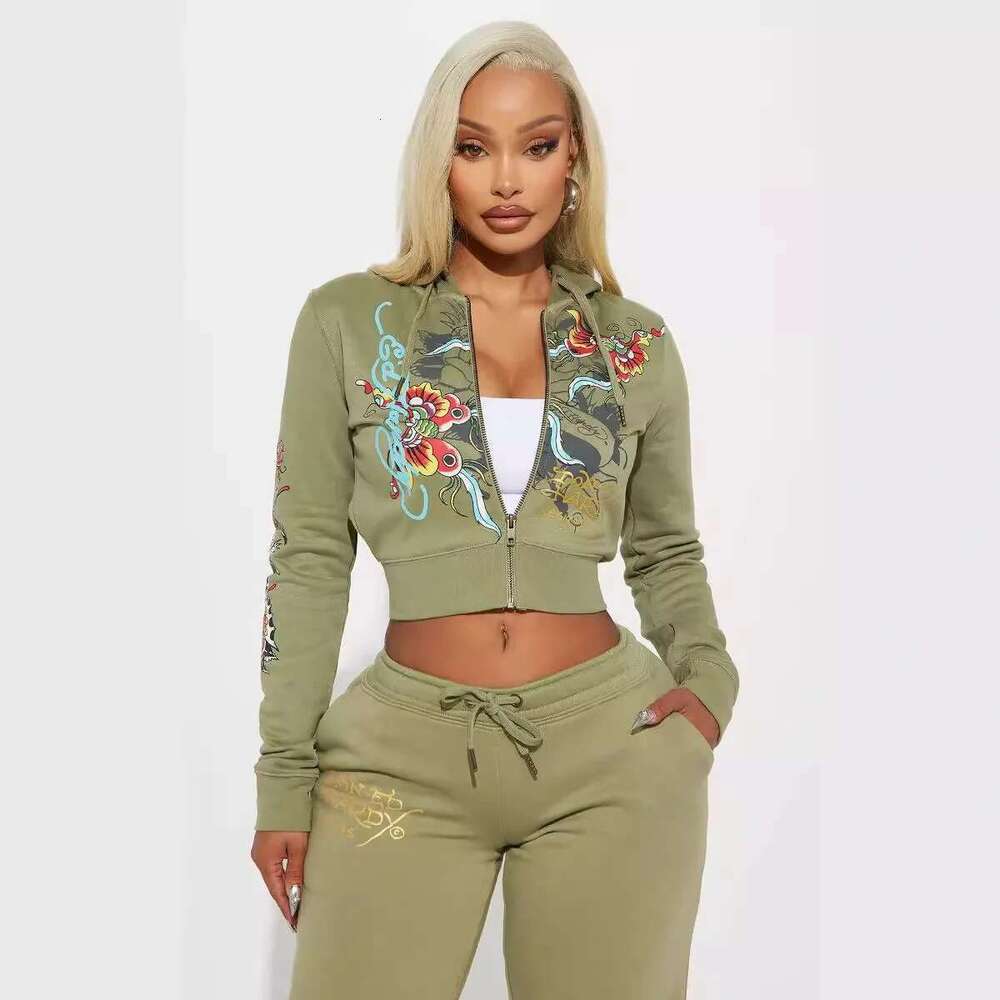 Fashionable Women's Sweatshirt Suit Cross-Border European American Style Printed Positional Design Skirt Set Two Piece Sets