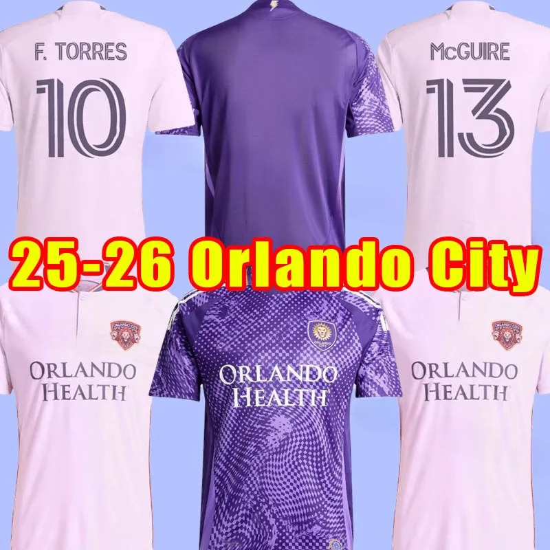 25/26 Orlando SC soccer jerseys City 2025 2026 JANSSON Pato Kara Pereyra F.Torres PEREA football shirts home away top quality uniform adult men Free shipping