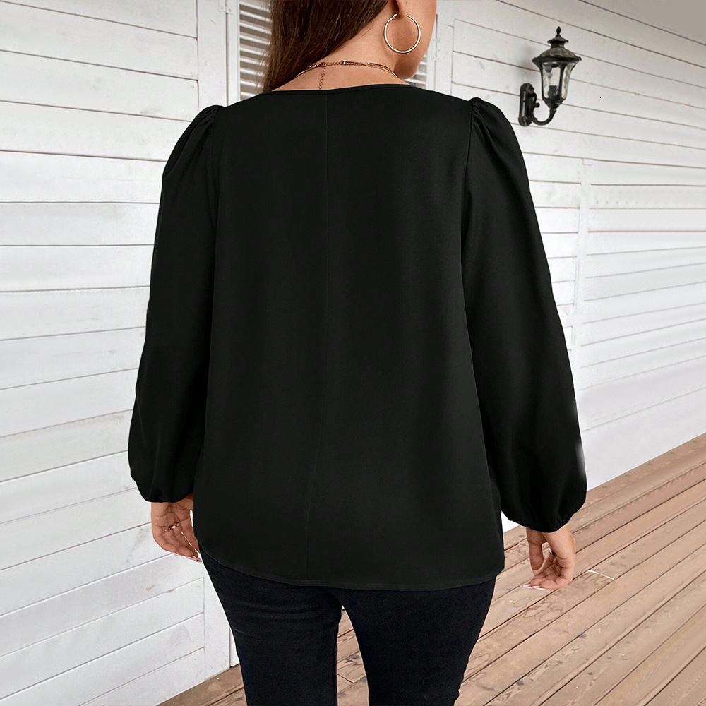 Large Size Womens Simple and Elegant Style T-shirt Autumn and Winter High-end Fashion Anti-aging Long Sleeved Top