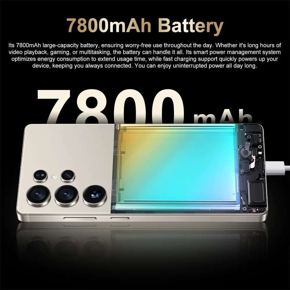 2025 Cellphones S25 Ultra 7.3Hd Original Mobile Phones 4G 5G Dual SIM Card Smartphone 7800Mah Android 14 Global Version Cell Phone