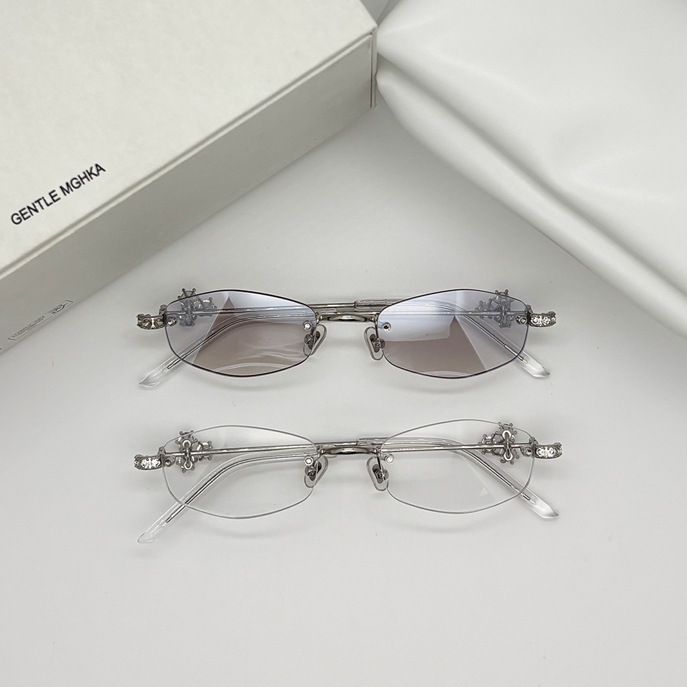 2025 New Fashion korea Retro Optical Glasses Alloy Cat eye GLITZ Eyeglasses frame men women GM Glasses Frame computer eyewear myopia Prescription eyeglasses UV400