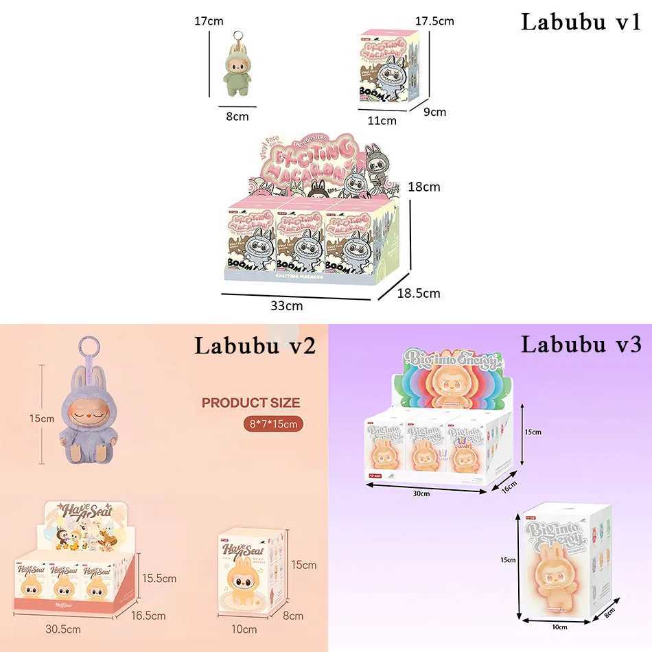 G6 G5 High Quality 17cm Labub V3 The Monsters Labub V2 V1 Toy Cardiac Macarone Big Into Energy Series Figure Labub KeychainT250516