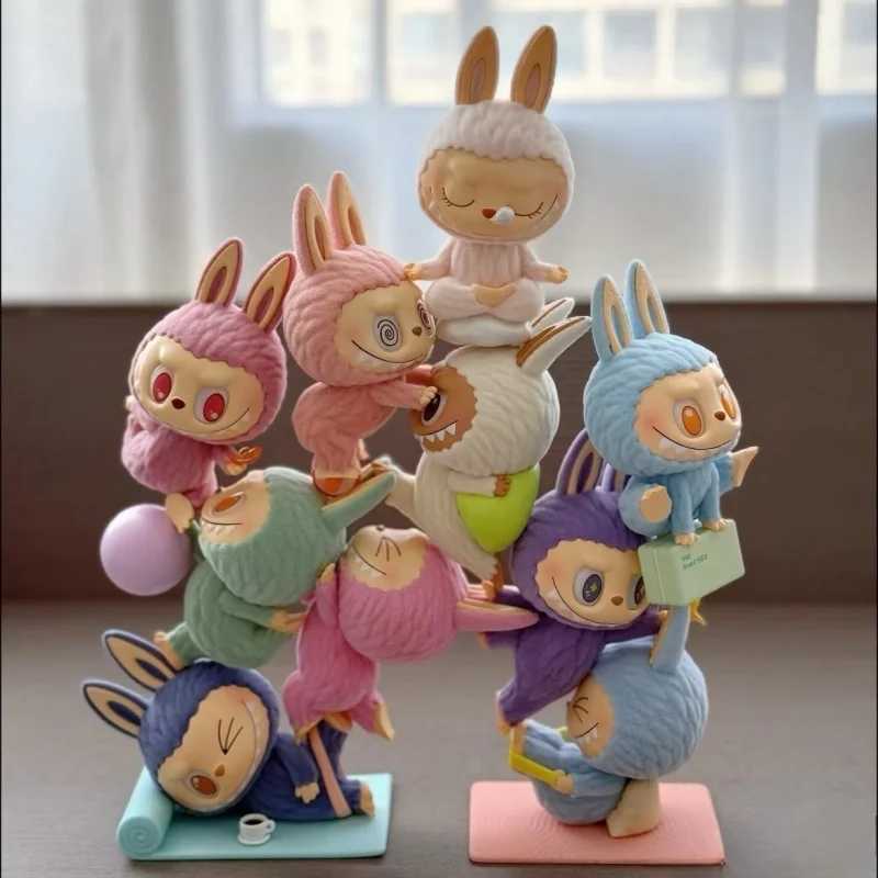 New Arrival Genuine In Spot The Monsters Lazy Yoga Series Blind Box Labubu Kawaii Action Figures Collectible Cute Toy Gift Collection Doll T250516