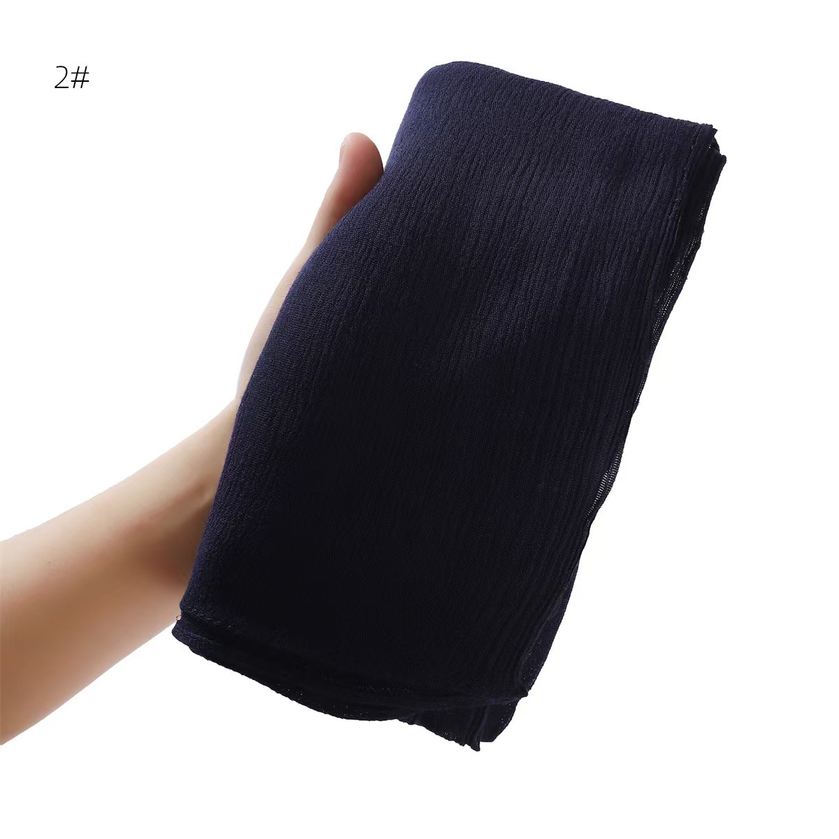 T725 solid color wrinkled rayon wrinkled long scarf pure cotton scarf headscarf large shawl multi-purpose silk scarf female