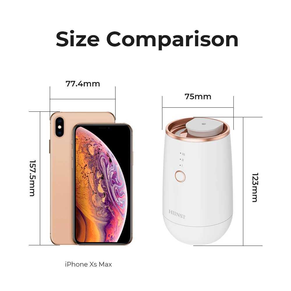 HIINST Aroma Essential Oil Diffuser With Start-Off Function USB Rechargeable Car Air Freshener 9 Color Lights Perfume Nebulizer W250516 Free shipping