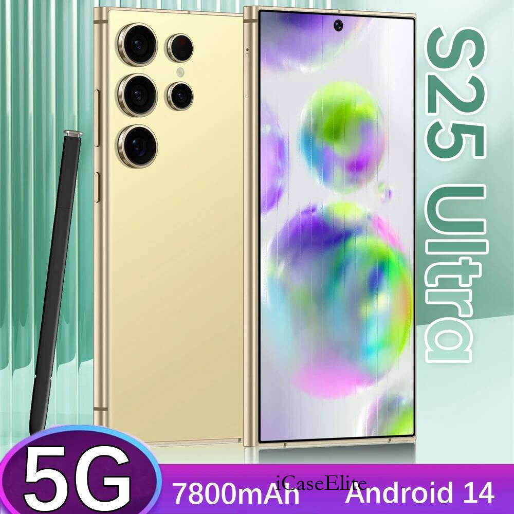 2025 Cellphones S25 Ultra 7.3Hd Original Global Version Mobile Phones 5G Smartphone Dual SIM Card 7800Mah Android 14 Cell Phone