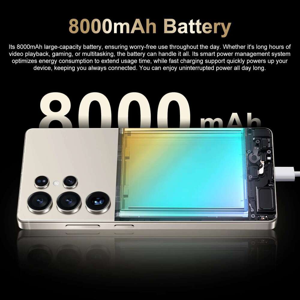 2025 hot S25 Ultra 7.3 Inch Full Screen 16G+1Tb 8800Mah Smartphone 5G 48+72Mp Mobile Phones Global Version 4G/5G Dual Sim