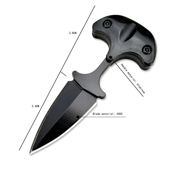 Mini Necklack Knife 440C Blade Aluminum Handle Small Pocket EDC Fixed Knives Hunting Self Defense Multifunction Tool and Gifts for Women