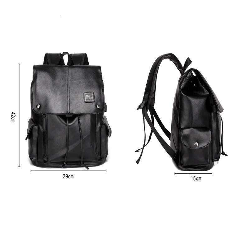 Brand Men School Backpack Fashion Waterproof Travel Bag Casual Leather Book bag Male