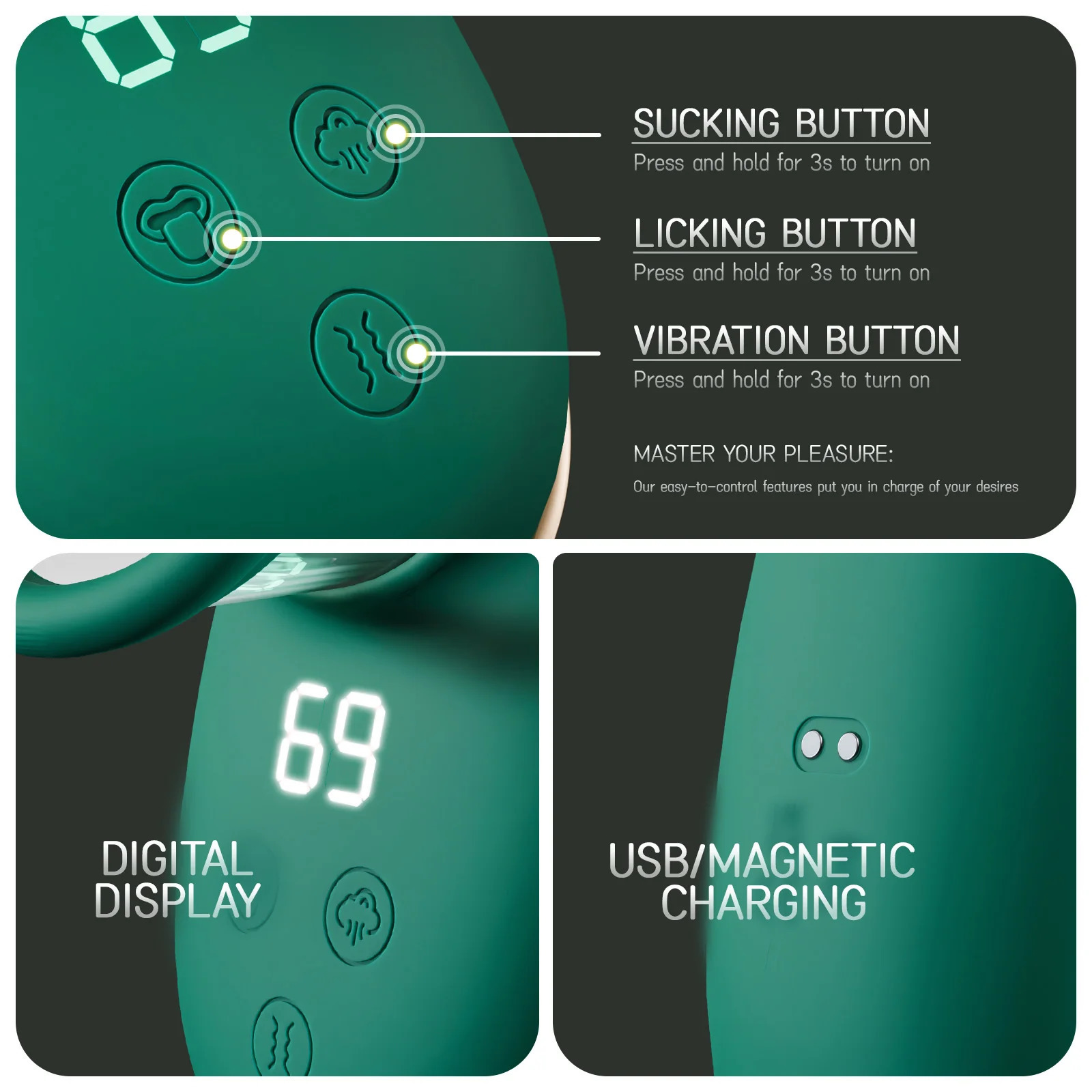 3 in 1 Vacuum Licking Vibrator for Women G Spot Massager Clitoris Stimulator Nipple Sucker Thrusting Dildo Sex Toys for Adult 250515