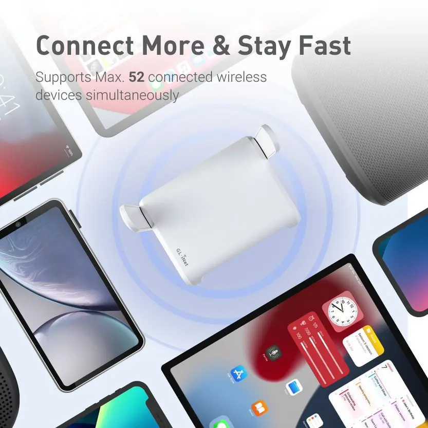 GL.iNet GL-SFT1200 (Opal) Secure Travel WiFi - AC1200 Dual Band Gigabit Ethernet Wireless Internet Router X250516