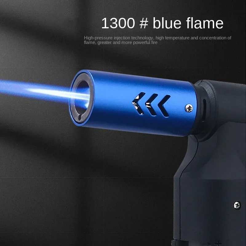 HONEST Gas Lighter Jet Butane Cigar Lighter Windproof Kitchen Tube Barbecue Metal Jewelry Welding Lighter Outdoor Gadgets ForMenT250517