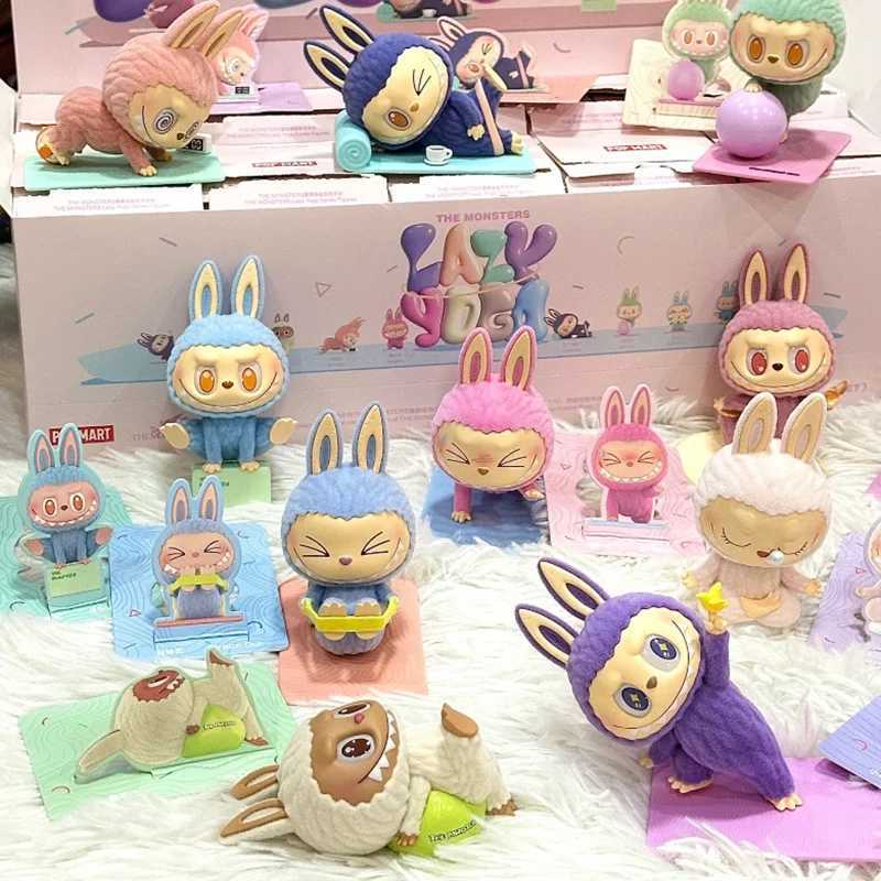 New Arrival Genuine In Spot The Monsters Lazy Yoga Series Blind Box Labubu Kawaii Action Figures Collectible Cute Toy Gift Collection Doll T250516