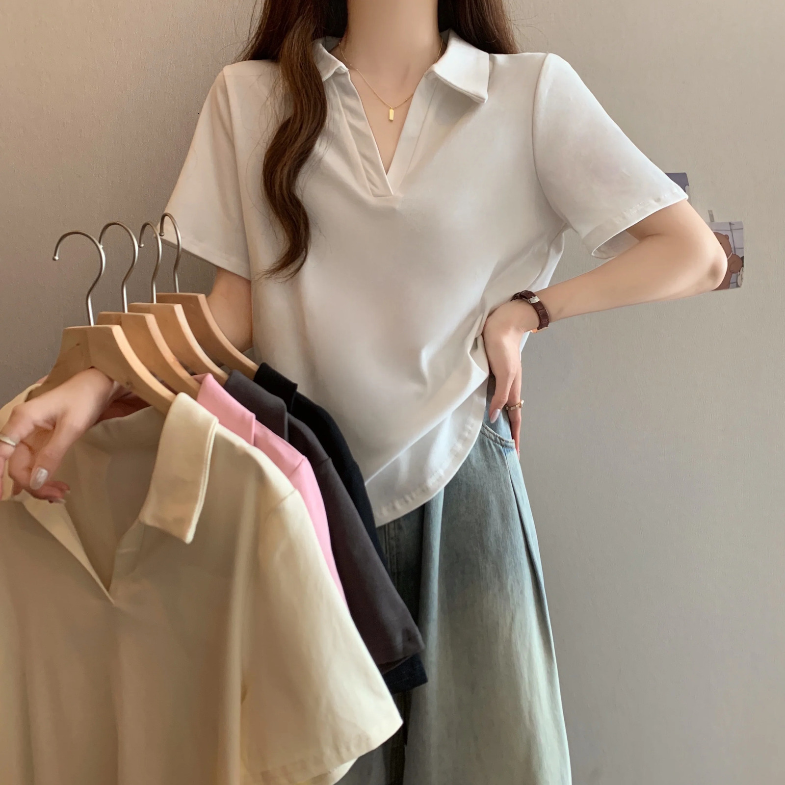 Plus Size Tshirt Women 2024 Summer Fashionable Solid Color 100 Cotton Loose Large Tops 250514