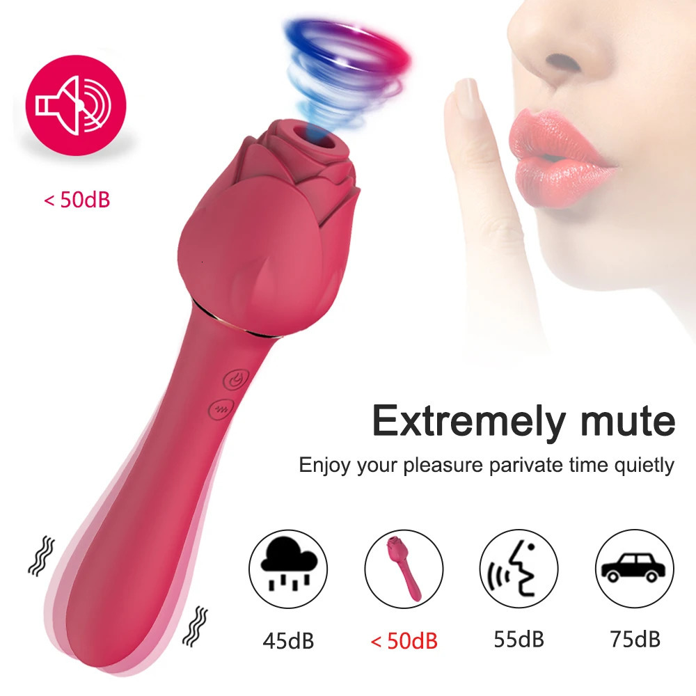 Sucking Rose-Vibrator Female Clitoris Sucker Vacuum Stimulator Vaginal Massagers Adults Goods Vibrating Sex Toy for Women 250515