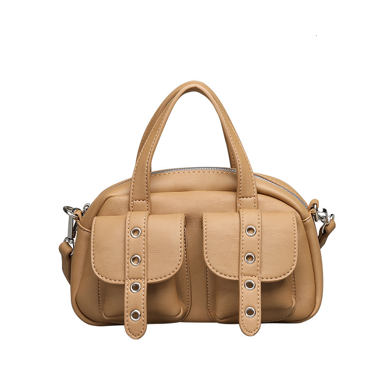 2025S designer Korean version casual handbag small square women versatile texture soft leather shoulder French stick niche simple crossbody bag