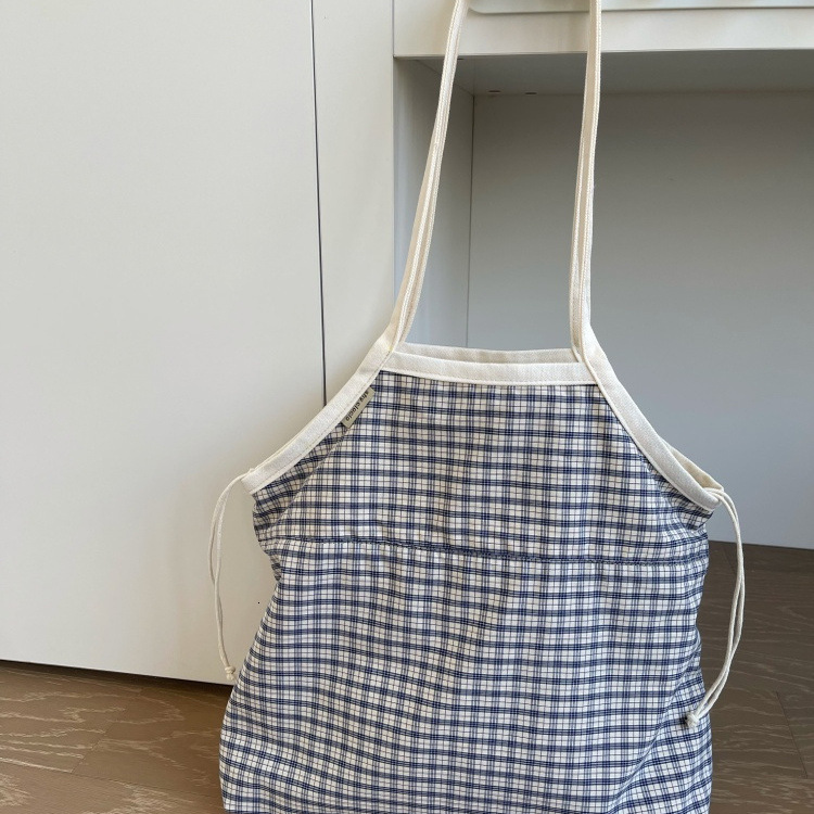 2025S designer new Korean high-end texture niche commuting white lace hollow canvas tote shoulder women bag