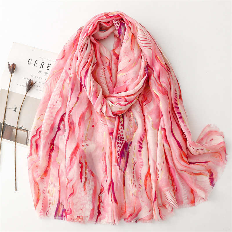 K731 Egypt Dubai seaside travel cotton and linen scarf scarf female desert photo beach silk scarf sunscreen bag headscarf shawl