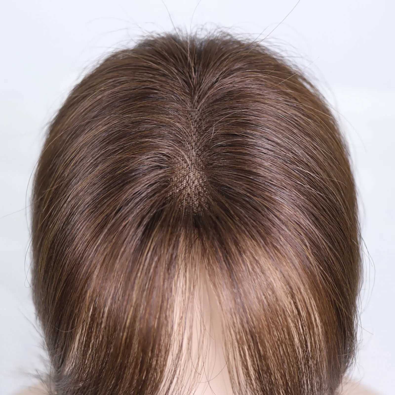 3D Bangs Human Hair Invisible Seamless French Wispy Air Bangs Brown Overhead Fringe with Temples Hairpiece for Women Topper R250516