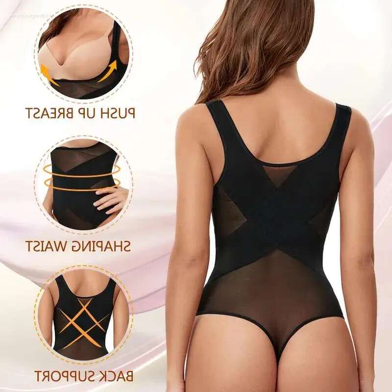 Women's Shapers Womens Shapewear Bodysuit Thong Tummy Control BuLifter Body Shaper Seamless Waist Trainer Corset X-shaped Stoh Girdles designer b