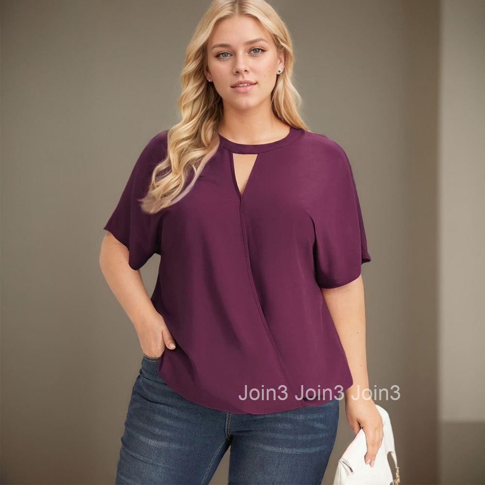 Large Womens Versatile and Simple T-shirt for Spring and Summer 2025 Loose and Slimming Style Top