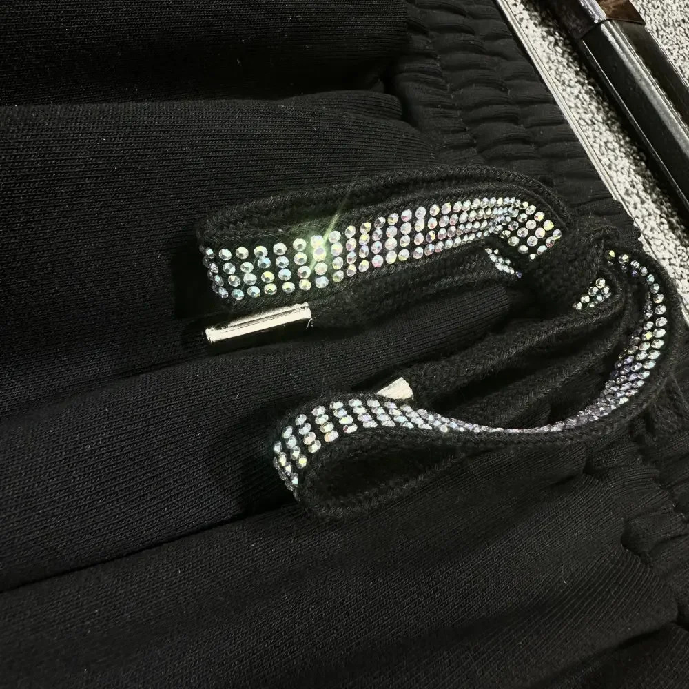 150KG Plus Size Sets for Women Men Autumn Casual 2 Piece Set Outfit with Sparkling s Large 250513Z