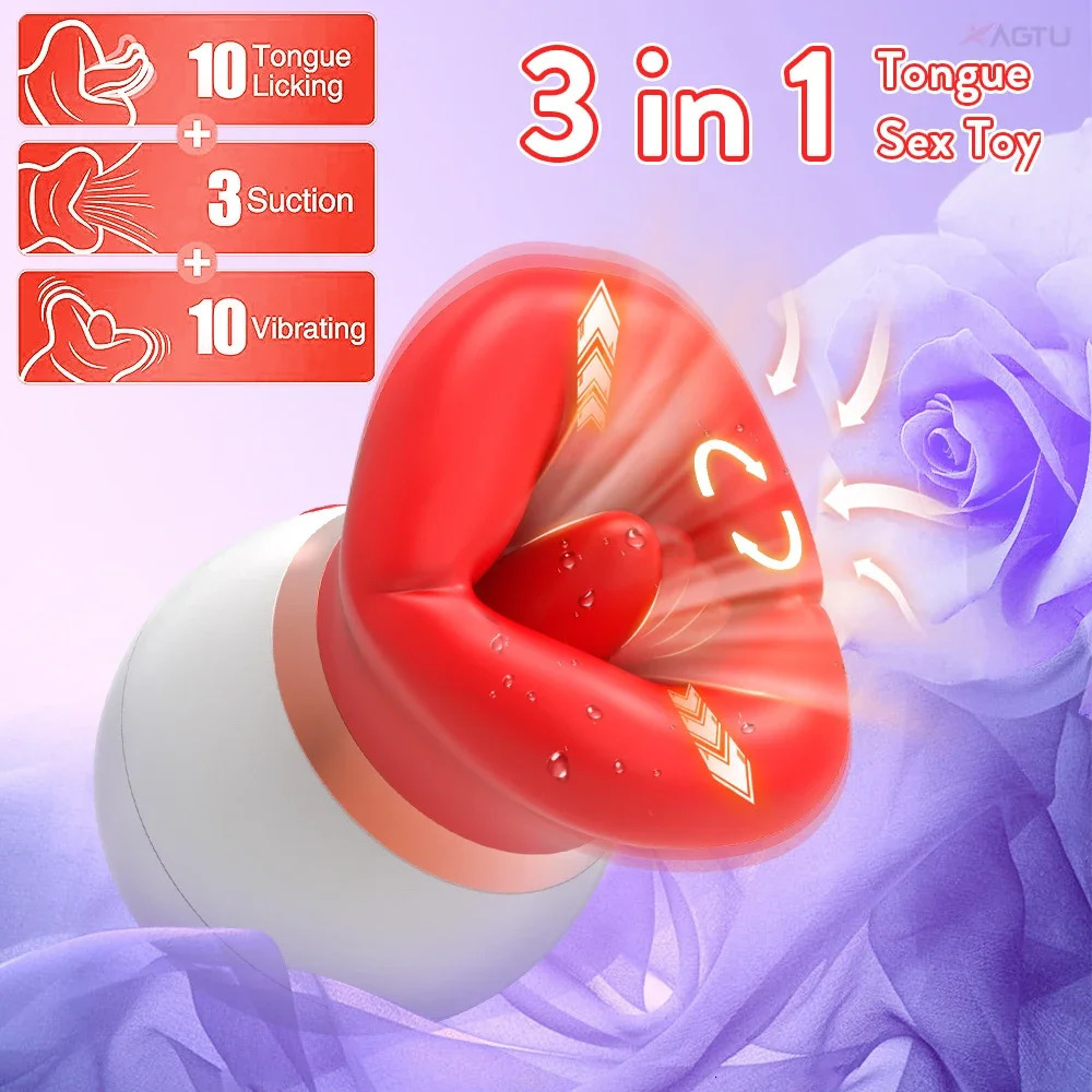Clitoris Sucking Vibrator for Women Tongue Licking Sucker Clit Stimulator Female Oral Nipple Vacuum Vibrating Adults Sex Toys 250515