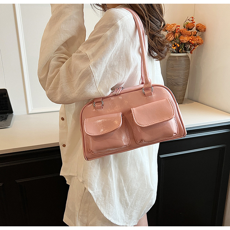 2025 Free Delivery Designer's South Korean Sister's Same Standail Bowling Small And Popular Boston One Shoulder Handheld Underarm Bag