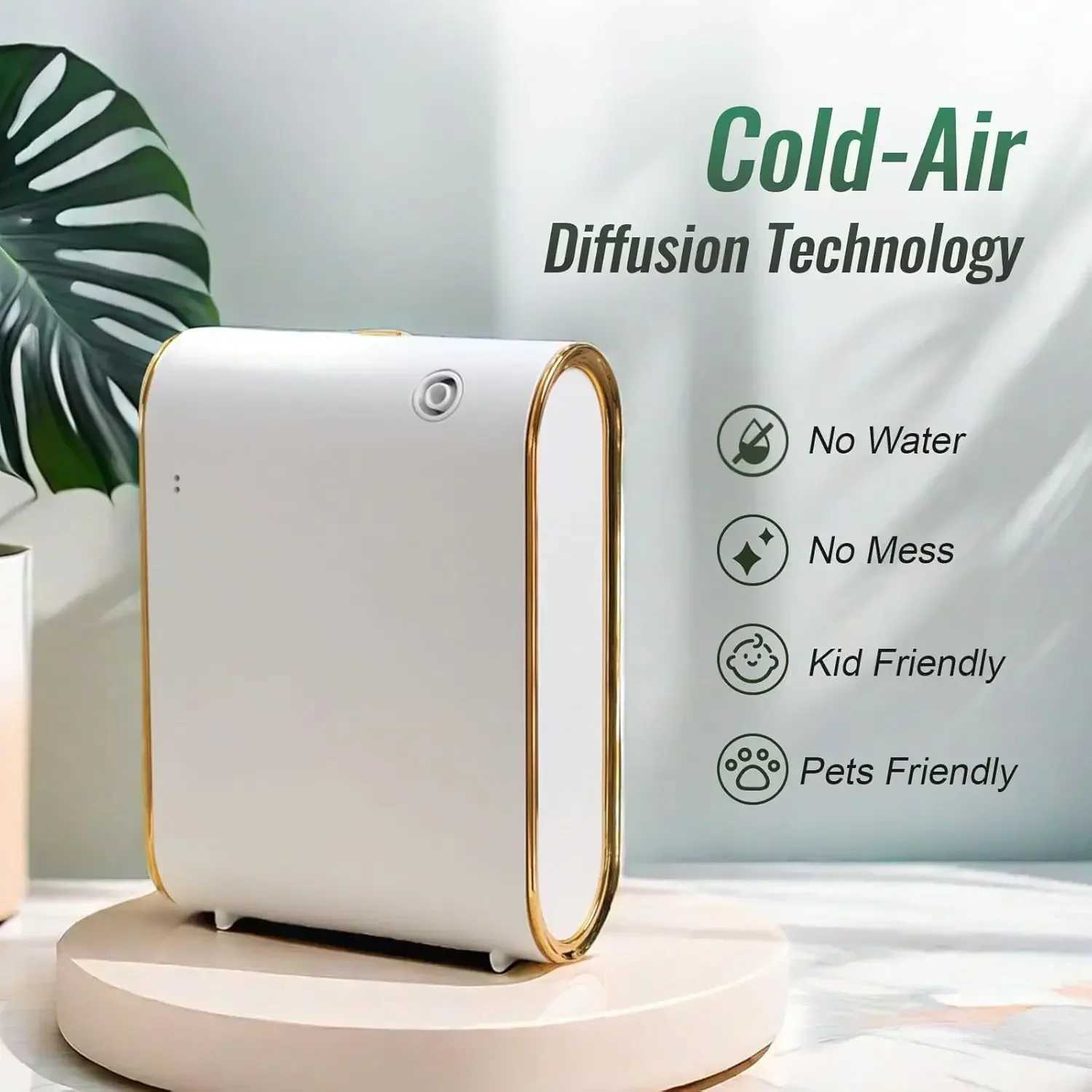 Bluetooth Waterless Fragrance Diffuser Smart Machine for Home Essential Oil Diffuser 1500 Sq Ft Coverage Scent Air Diffuser W250516