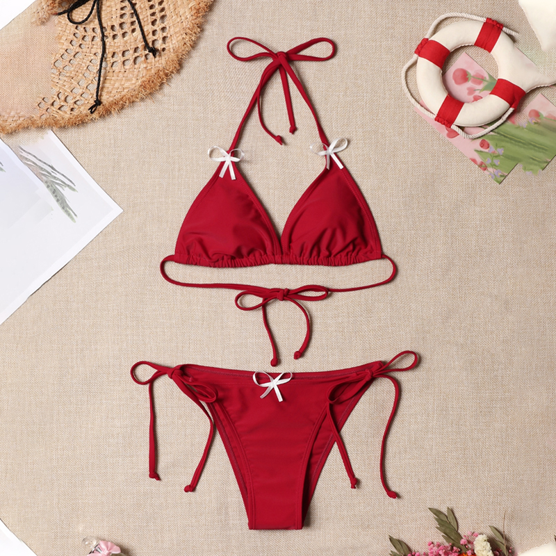 Bikini summer sexy beach bikini split swimsuit island hot spring vacation high-quality clothing fashion