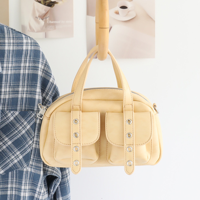 2025S designer Korean version casual handbag small square women versatile texture soft leather shoulder French stick niche simple crossbody bag