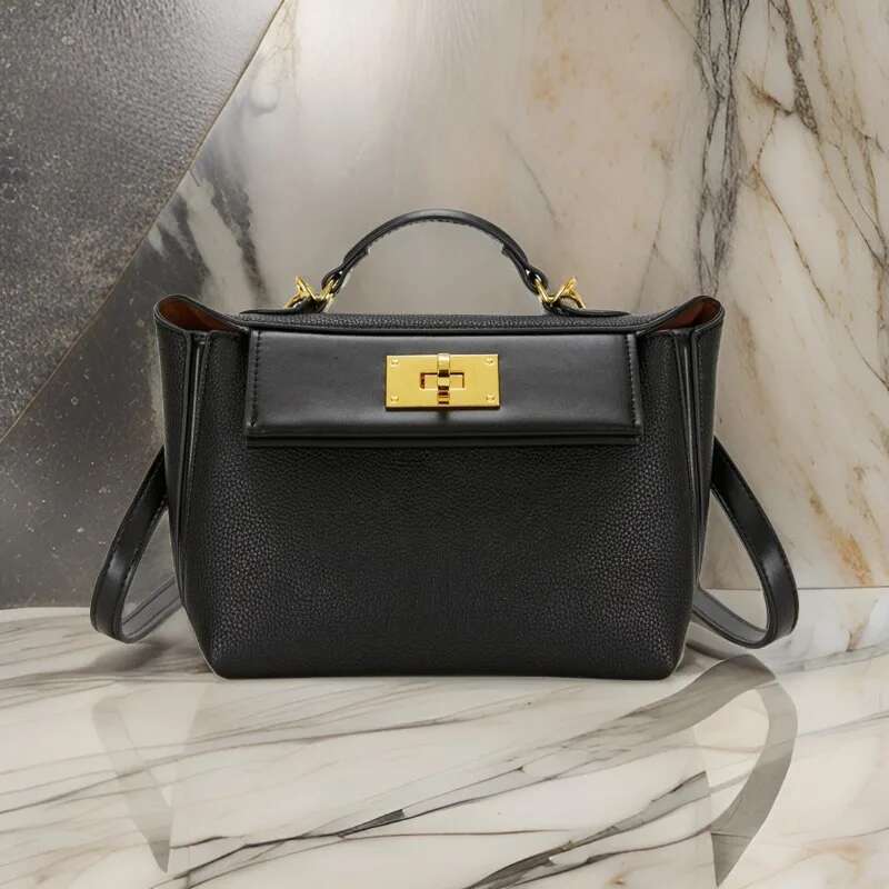 Unique Paris-Style Crossbody Handbag - High-End Minimalist Vintage Leather Clutch Casual Commuter Tote Women's Messenger Shopper