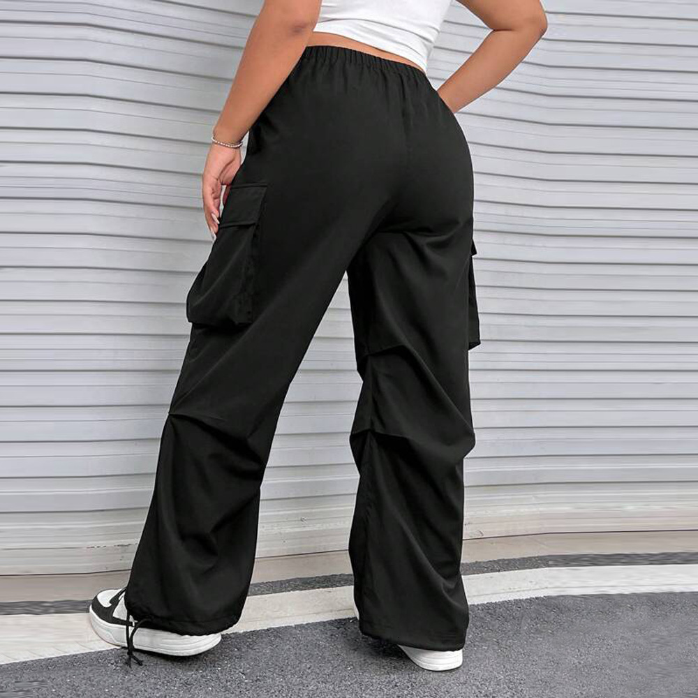 Large Size Womens Clothing Autumn and Winter New Item Ins Fashion Versatile Elastic Waist Casual Pants Work Pants