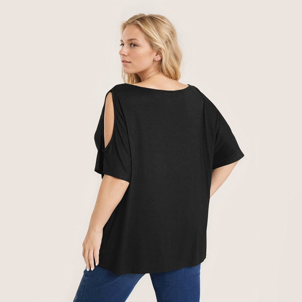 Fashionable and Versatile Elegant T-shirt for Spring and Summer 2025 Loose Plus Size Womens Top