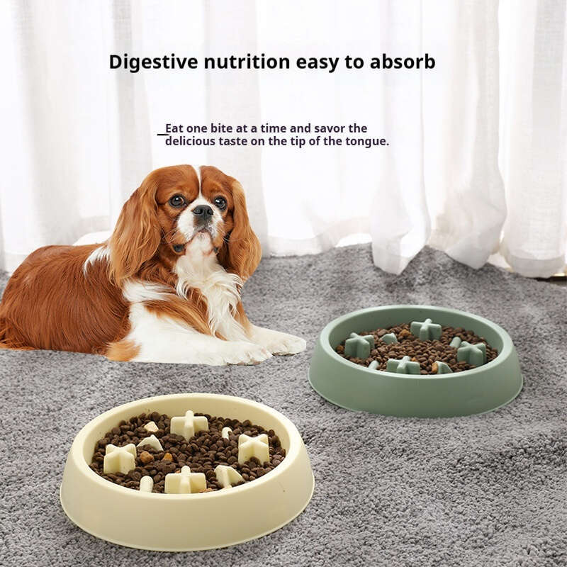 New and Choking Cat Teddy Rice Slow Food Anti Overturning Dog Bowl Pet Supplies