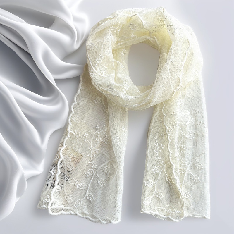 New Women Men Scarves Flower Heart Summer Bohemian White Pink Tree Green Round Charms Silk Square Chain Scarf Gift