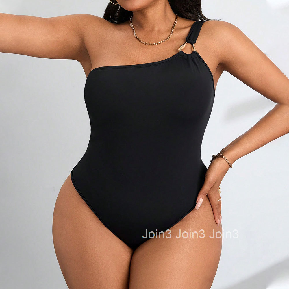 Plus Size Womens Sexy Single-sided Camisole Jumpsuit for Summer Sleeveless Waist Cinching Slimming Tapered Pants
