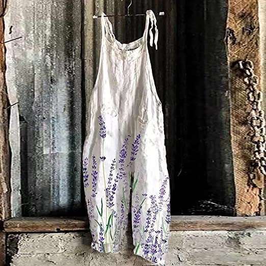 Wide Leg Jumpsuit Summer New Women S Printed With Suspender Jumpsuit For Women