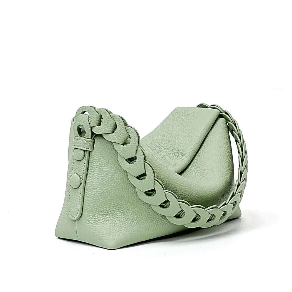 Genuine leather underarm female new niche woven single shoulder crossbody handbag simple fashion temperament pillow bag