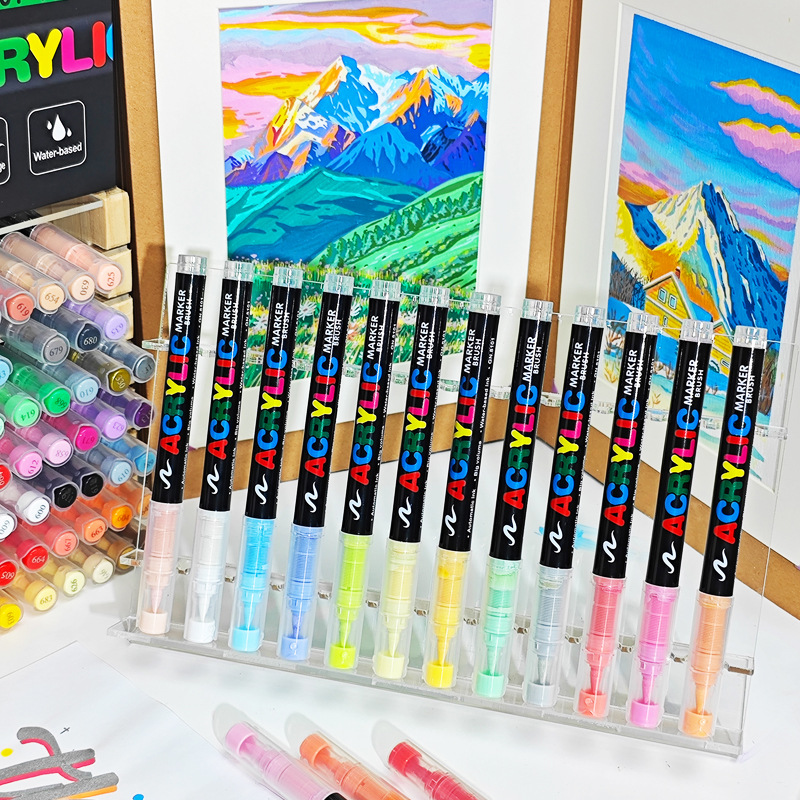 Artists Toolbox - Premium Quality Assortment of 60 Vibrant Acrylic Markers
