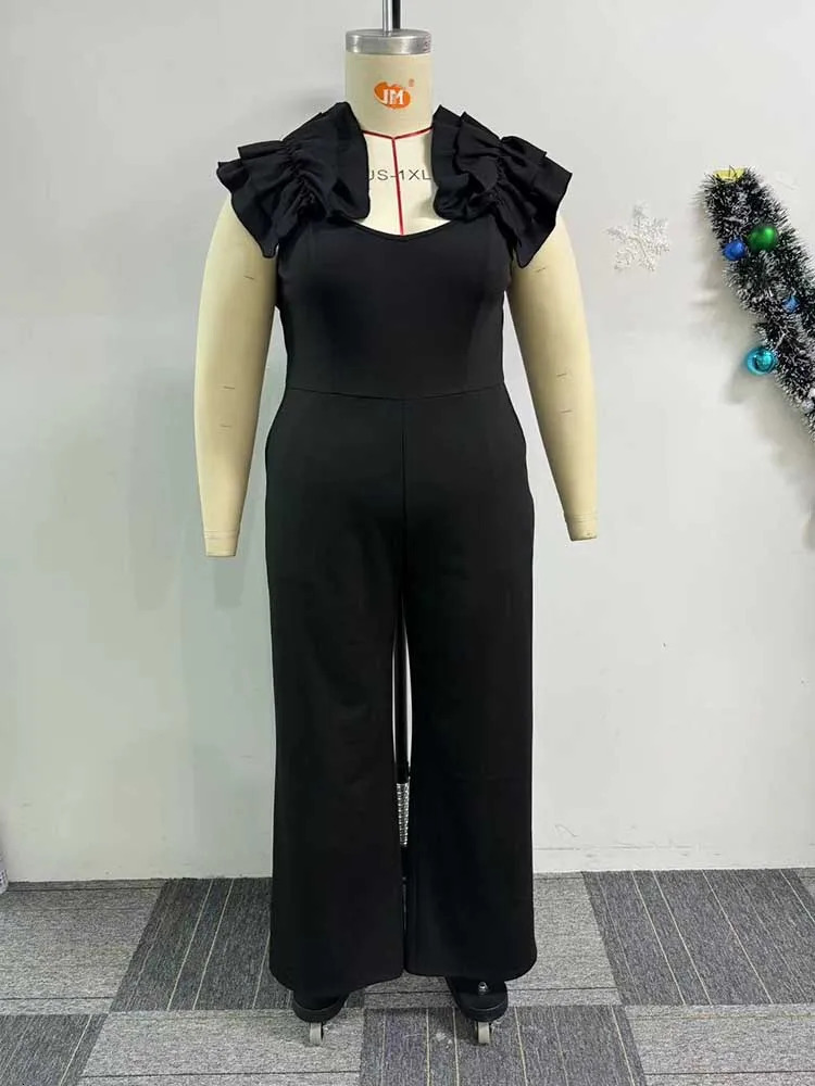 Women Elegant Long Jumpsuits One Piece Outfits Female Jumpsuit Solid Backless Streetwear Zipper Plus Size Summer Jumpsuit Pant 250515
