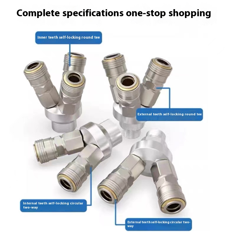Pneumatic Component Quick Coupler Sh Sp Series Self-Locking Pneumatic Fitting