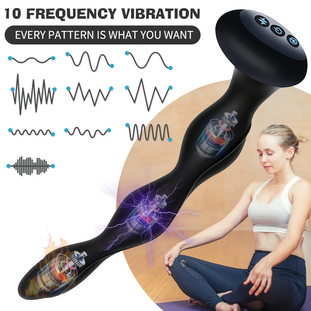 Electric Shock Anal Plug Prostate Massager Intelligent Heating Butt Plug Female Masturbator Anal Bead Erotic Sex Toys for Couple 250515