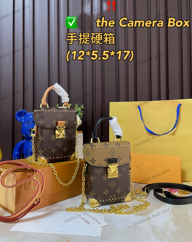 2025 New style Box Camera box Genuine leather S-lock tote classic shoulder bag clutch handbag luxury DESIGNERS crossbody package evening bags