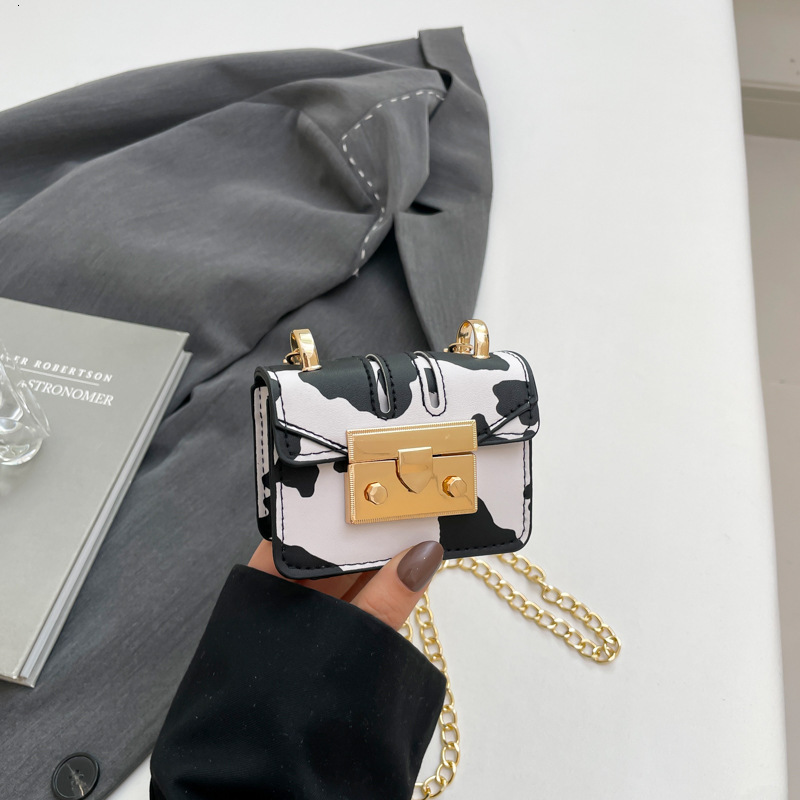 2025S Designer New Exquisite Mini Square Trendy Printed Fashion Chain Shoulder Crossbody Small and Stylish Women Bag