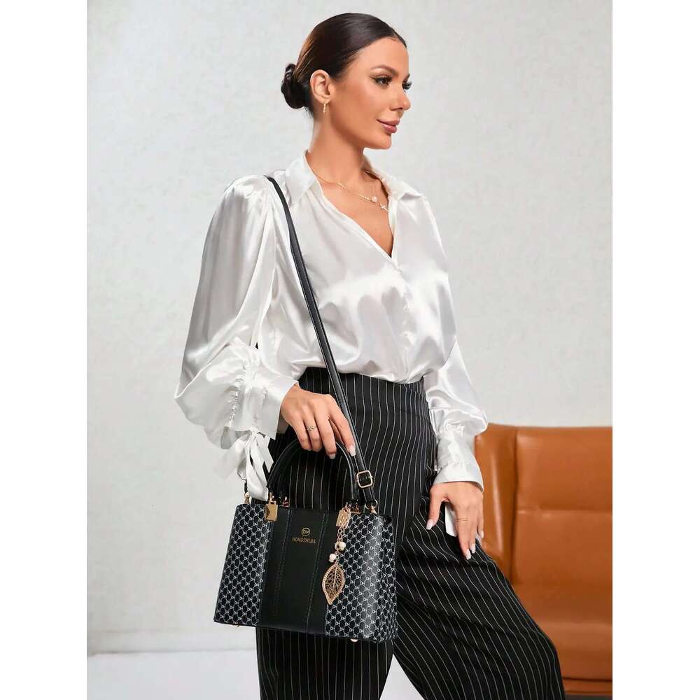 Ladies' mature and one shoulder crossbody mother bag, large capacity elegant handbag
