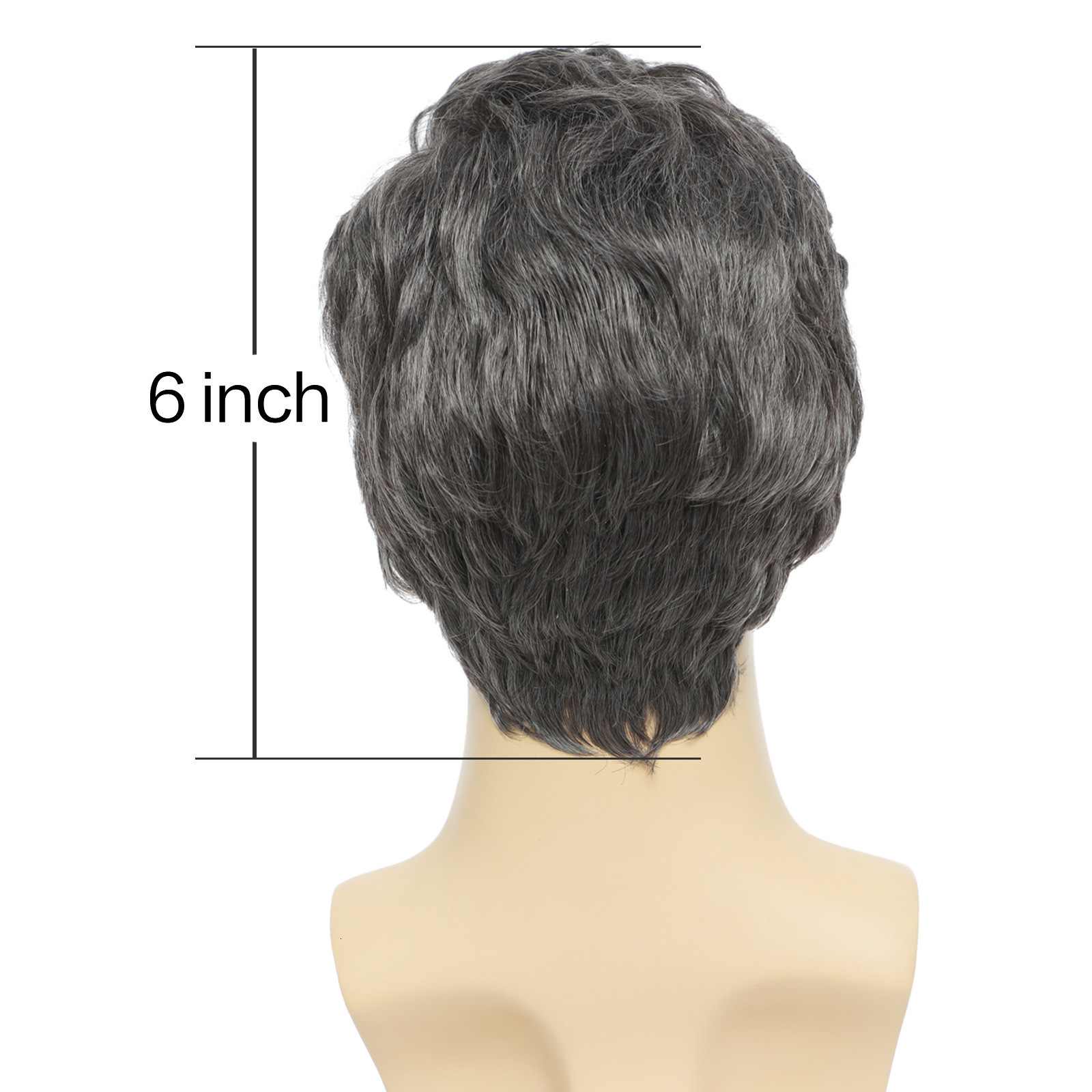 2023 New Mens Wig Short Mens Grey Wig Layered Natural Hair Clothing Heat Resistant Synthetic Wig