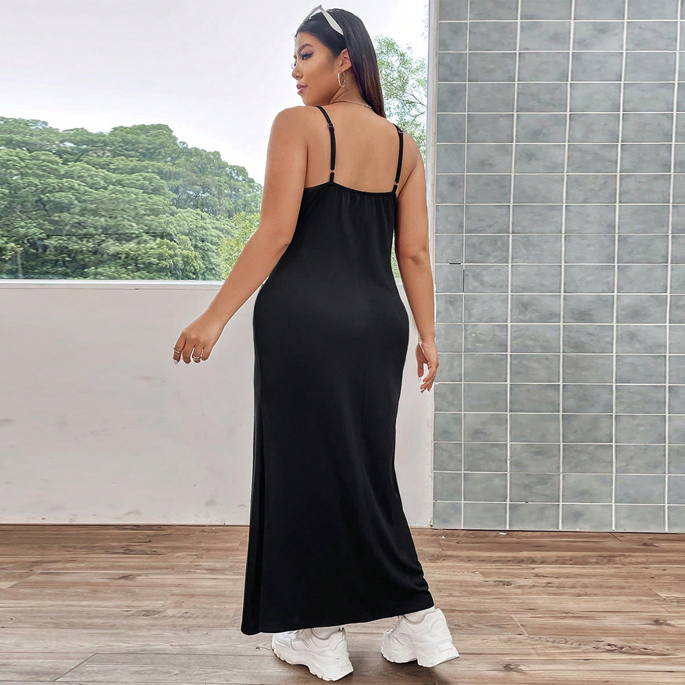 Large Size Womens High-end Fishtail Suspender Long Dress Looks Slim and Sexy with a Hip Hugging and Kardashian Dress